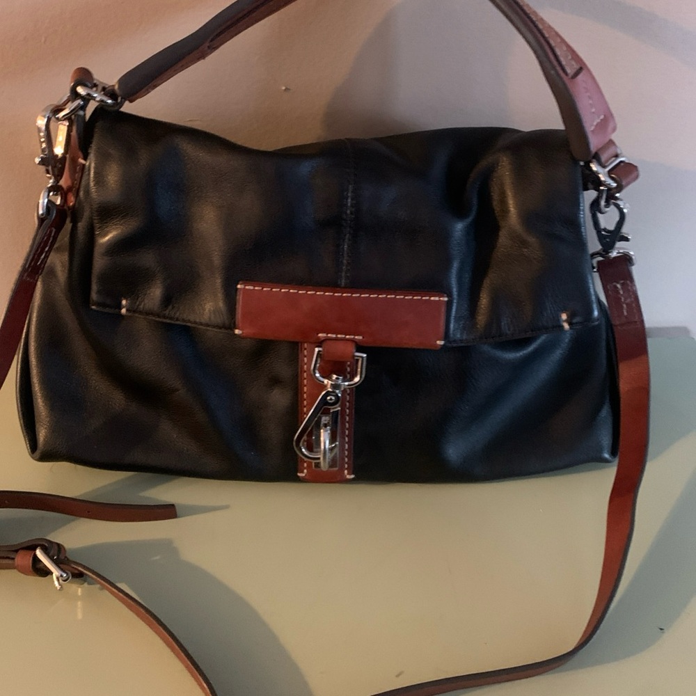 Tumi Black and Brown Shoulder Bag